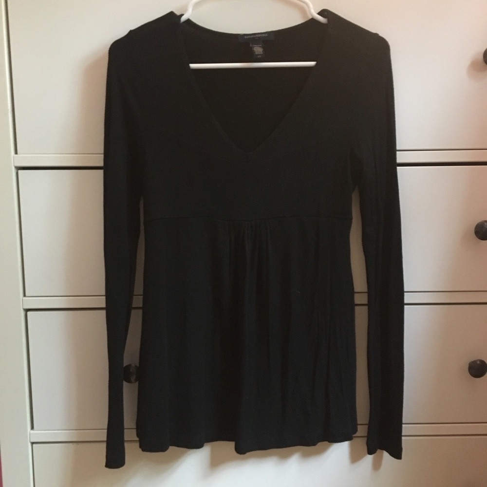 Banana Republic S Black Long Sleeved Top